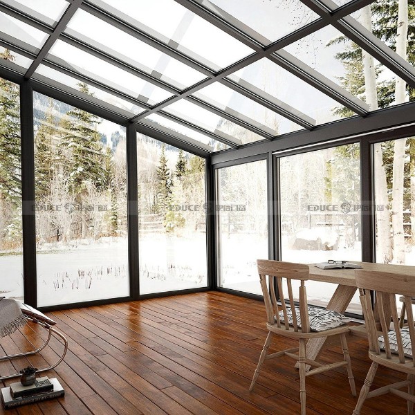 別墅陽光房-露臺(tái)陽光房-伊盾陽光房廠家-極簡輕奢